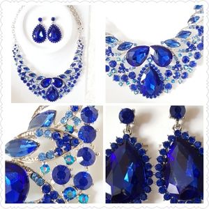 💎 Blue Sapphire Necklace Set